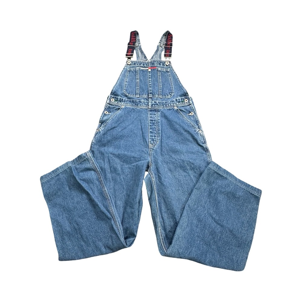 Tommy Jeans Overalls Womens S Blue Denim Carpenter Baggy 90s Cotton Workwear